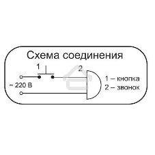 Звонок проводной Элегия соловей 220В 80-90дБА черный/золотистый Тритон ЭЗ-05