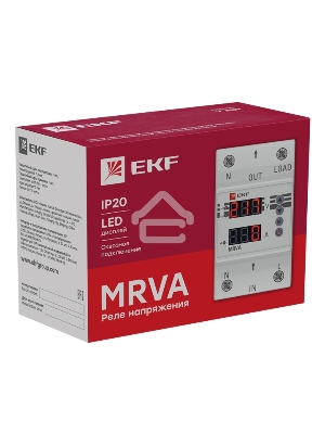 Реле напряжения и тока с дисплеем MRVA 25A EKF PROxima MRVA-25A