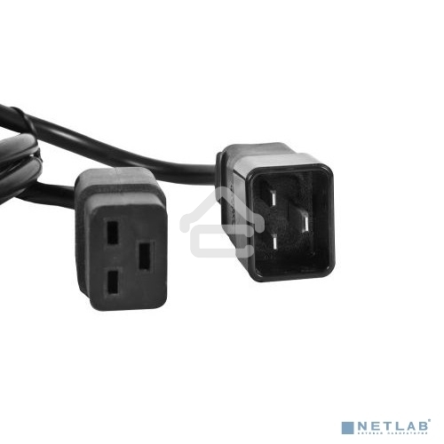 Шнур питания ЦМО с заземлением IEC 60320 C19/IEC 60320 C20, 16А/250В (3x1,5), длина 3 м. (R-16-Cord-C19-C20-3)