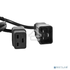 Шнур питания ЦМО с заземлением IEC 60320 C19/IEC 60320 C20, 16А/250В (3x1,5), длина 3 м. (R-16-Cord-C19-C20-3)