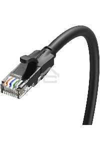 Патч-корд Vention прямой UTP cat.6, RJ45 - 10м. Черный