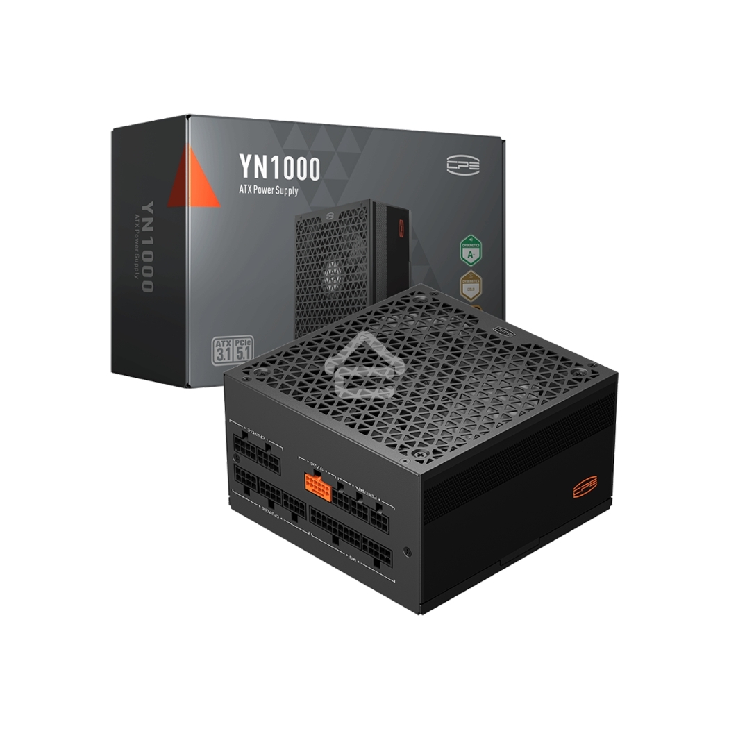 Блок питания PCCooler P5-YN1000-G1F, 1000Вт, 80 PLUS Gold, 135мм, модульный, черный