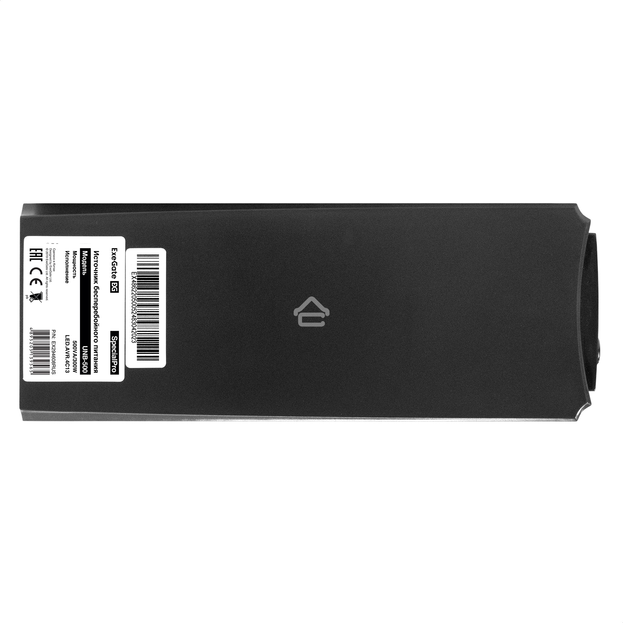 Источник бесперебойного питания ExeGate SpecialPro UNB-500.LED.AVR.4C13 <500VA/300W, LED, AVR, 4*C13, Black>