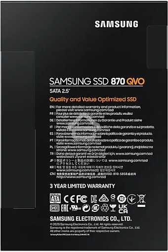 Накопитель SSD Samsung 4TB 870 QVO, V-NAND, 2.5