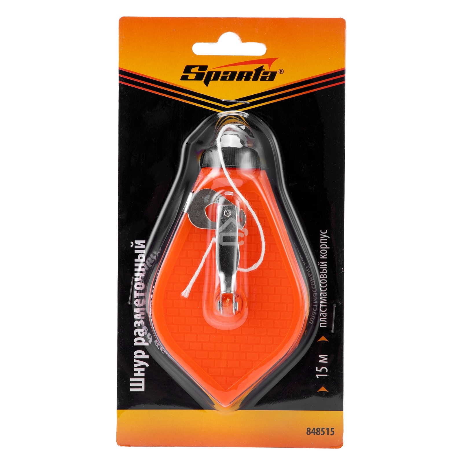 Шнур разметочный Sparta 15 м, пластмассовый корпус