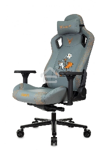 Кресло игровое Knight Craft Dragon серый эко.кожа крестов. металл