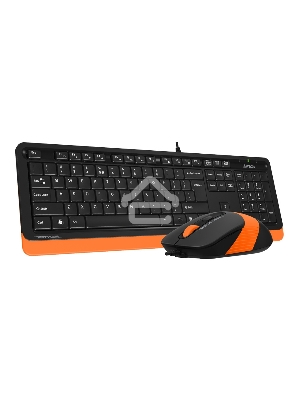 Клавиатура + мышь A4Tech Fstyler F1010 клав:черный/оранжевый мышь:черный/оранжевый USB Multimedia