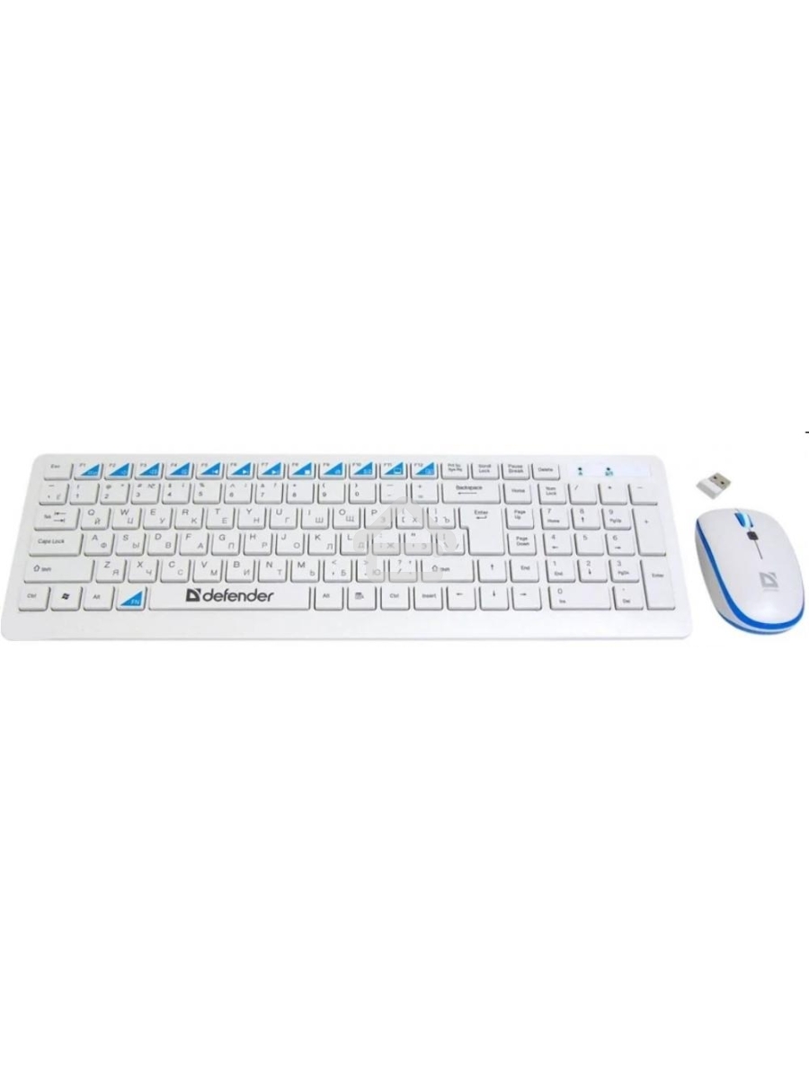 Клавиатура + мышь Defender Skyline 895 Nano W (Белый) Кл:104, 1000/1500/2000dpi