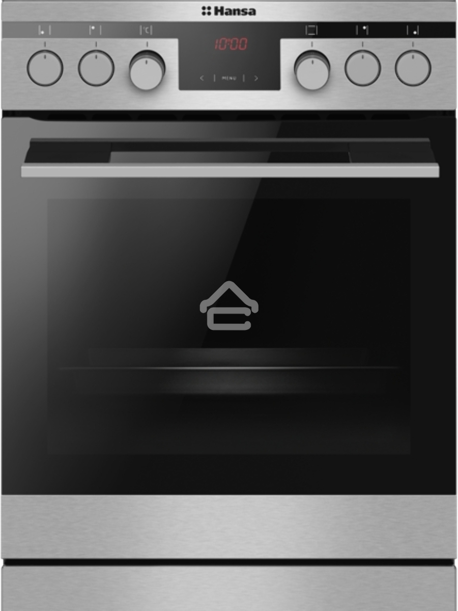 Плита электрическая Hansa FCCX58225 серебристый, конфорок 4 шт, духовка 65 л, 50 см x 85 см x 60 см