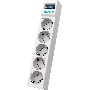 Сетевой фильтр ZIS PILOT Surge protector Pilot SG5 5 outlets (GP), 10A / 2.2kVt, automatic circuit-breaker, 10 m