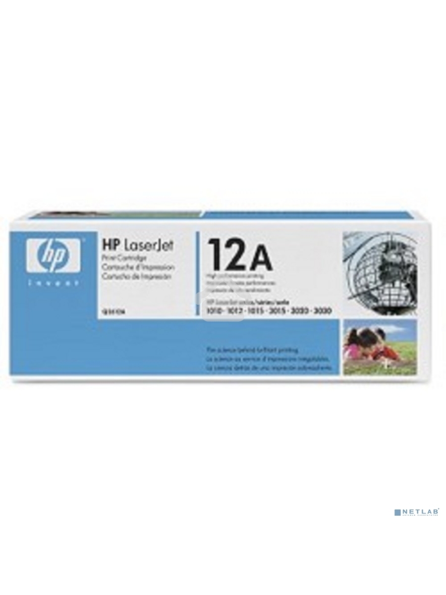Картридж лазерный HP Q2612A черный для LaserJet 1010/1018/1020/1012/1015/3015/3020/3030 (2000стр.)