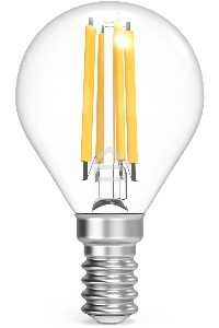 Лампа филам. Gauss Filament 13Вт цок.:E14 шар св.свеч.бел.теп. (упак.:10шт) (105801113)