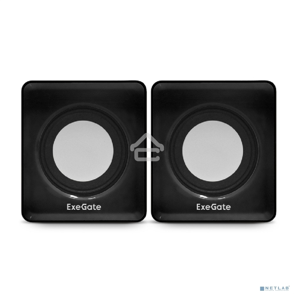 Акустическая система 2.0 ExeGate EX287057RUS Disco 140 Black (питание USB, 2х3Вт (6Вт RMS), 100-20000Гц, черный)