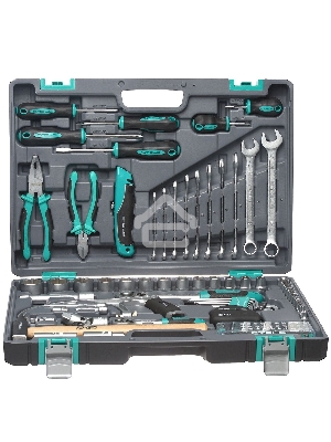 Набор инструментов STELS 14111  1/2'' 1/4'' CrV пластиковый кейс  98 предм.