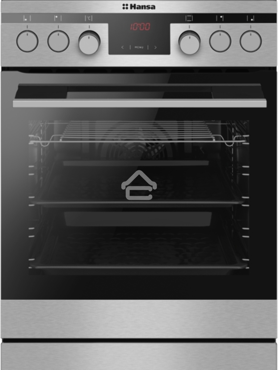 Плита электрическая Hansa FCCX58225 серебристый, конфорок 4 шт, духовка 65 л, 50 см x 85 см x 60 см