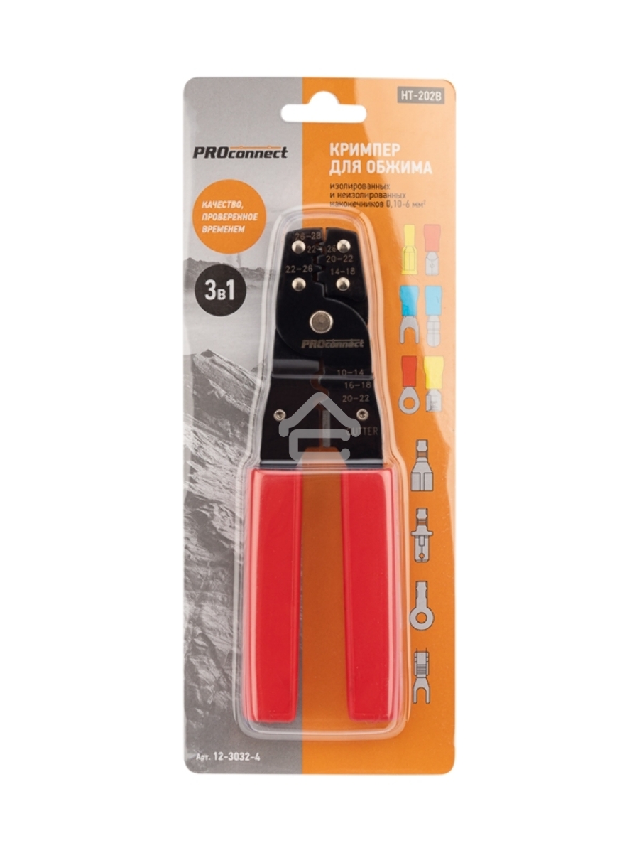 Кримпер PROconnect HT-202B для обжима автоклемм 0.10-6.0 мм²