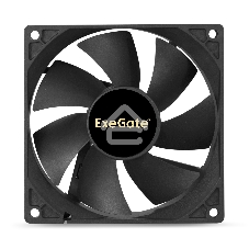 Вентилятор для корпуса ExeGate EX09225B3P черный, 92 мм, 2150 об/мин, 27 дБ, 3 pin