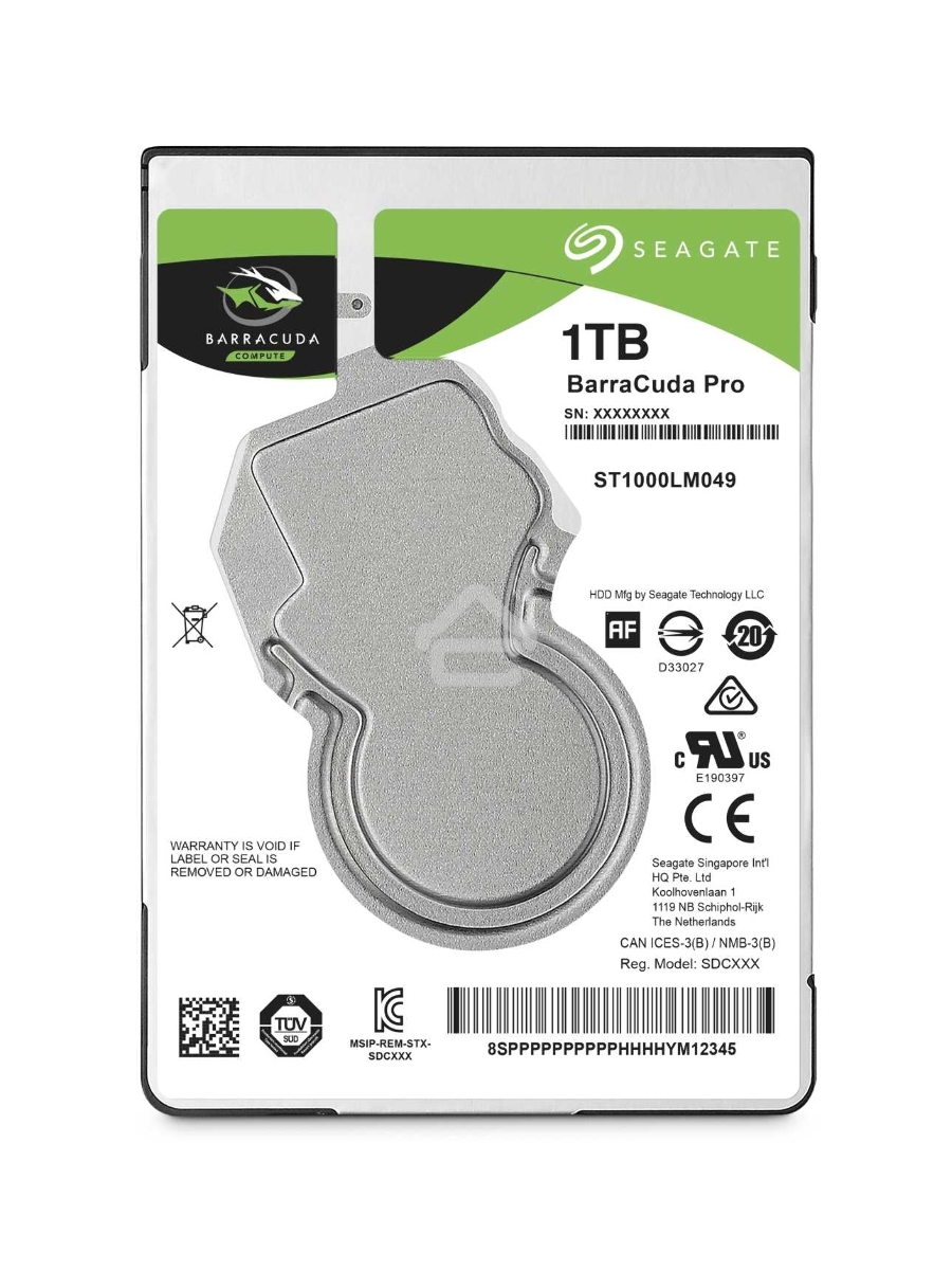 Жесткий диск Seagate HDD Mobile Barracuda25 Guardian (2.5'/ 1TB/ SATA 6Gb/s/ rmp 7200)