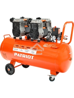 Компрессор Patriot поршневой безмасляный WO 80-360, 360 л/мин, 8 бар, 2200 Вт, 80 л, быстросъем и 
