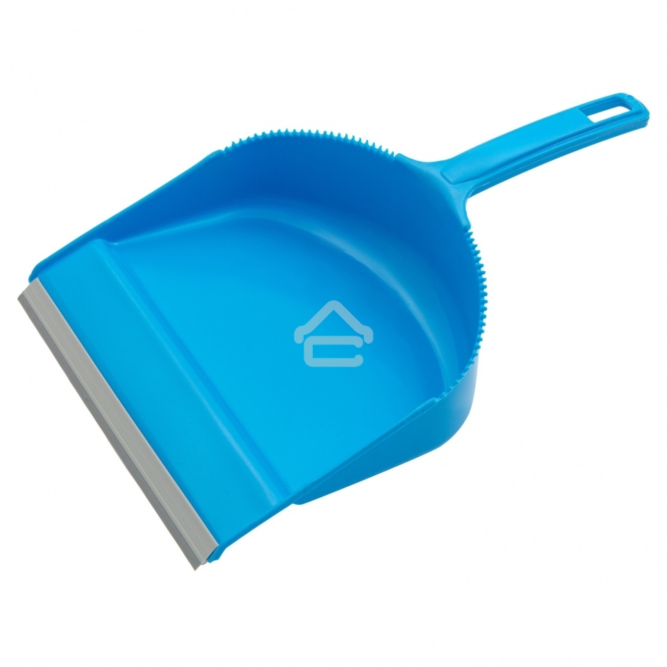 Набор: совок с кромкой 330x225 мм и щетка-сметка 285 мм, голубой, Home Palisad
