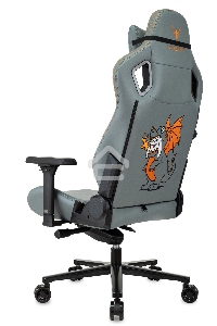 Кресло игровое Knight Craft Dragon серый эко.кожа крестов. металл
