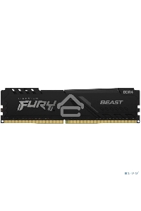 Оперативная память Kingston Fury Beast, DDR4, 8GB (1x8GB), 3600MHz, CL17, с радиатором, черны