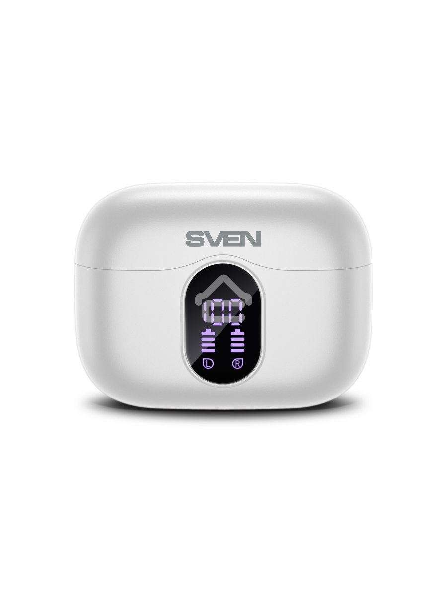 Беспроводные внутриканальные наушники с микрофоном Sven E-310B, белый (Bluetooth, TWS, ANC, ENC, APP)
