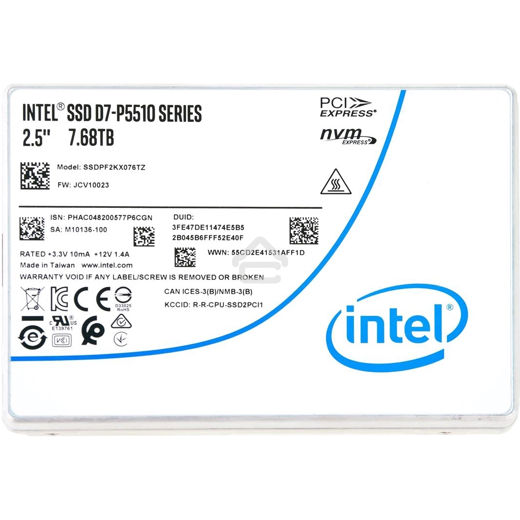 Накопитель SSD Intel D7-P5510, 7.5Tb, 2.5