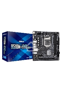 Материнская плата ASRock H510M-HVS R2.0, LGA 1200, Intel H510, 2xDDR4, 4xSATA, 1xPCIe 4.0 x16, 1xPCIe x1, 1xHDMI, 1xVGA, 1x 1Gb LAN, 2xUSB-A 3.2 Gen 1, 4xUSB 2.0, 3x3.5 мм, 7.1, mATX