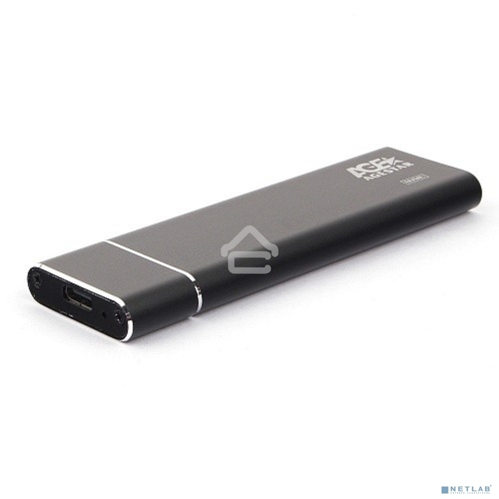 Внешний корпус AgeStar USB 3.1 Type-C M.2 NVME (M-key) AgeStar 31UBNV5C черный, алюминий, черный