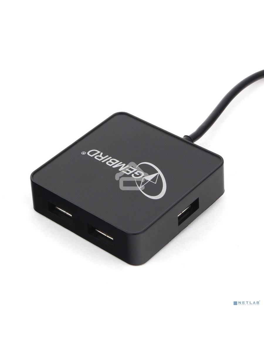 Концентратор USB 2.0 Gembird UHB-242, 4 порта, блистер, черный