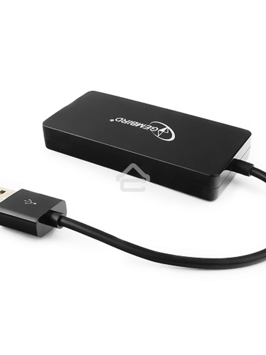 Концентратор USB 2.0 Gembird UHB-U2P4-03, 4 порта, блистер