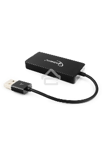 Концентратор USB 2.0 Gembird UHB-U2P4-03, 4 порта, блистер
