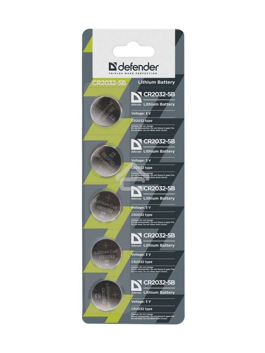 Батарейка Defender литиевая CR2032-5B