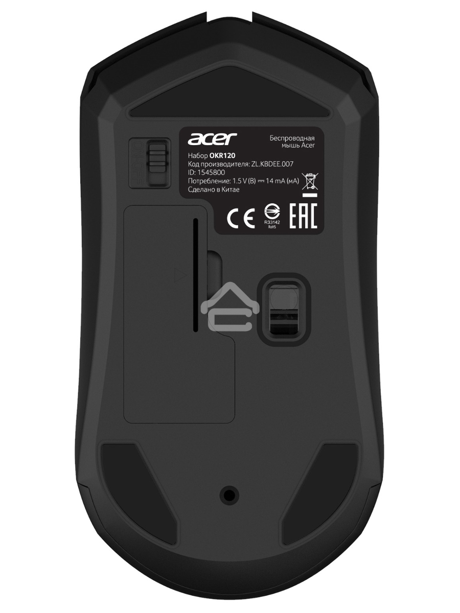 Клавиатура + мышь Acer OKR120 клав:черный мышь:черный USB беспроводная Multimedia