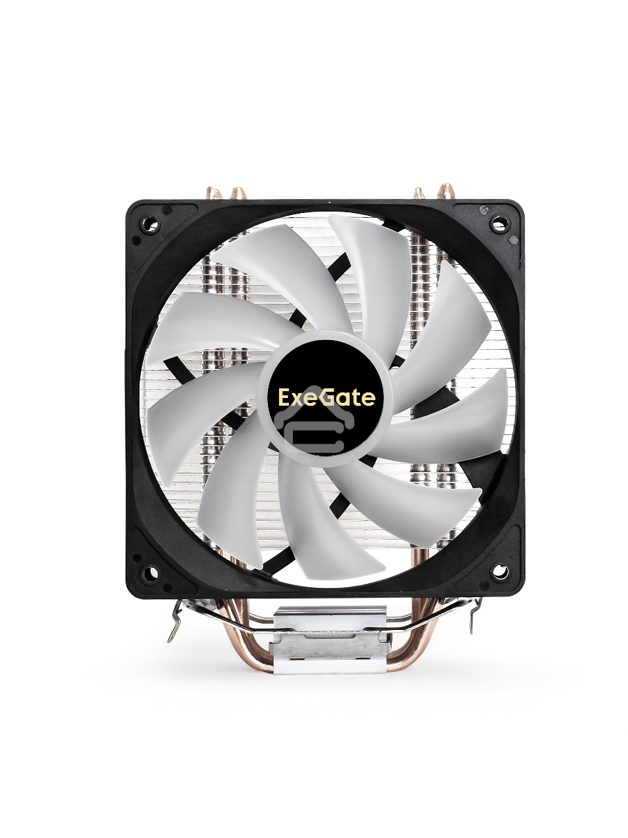 Кулер для процессора ExeGate Wizard EXX400V2-PWM.FRGB серебристый, 120 мм, алюминий/медь, 2400 об/мин, 24 дБ, 4 pin, 140 Вт, 155 мм