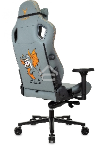 Кресло игровое Knight Craft Dragon серый эко.кожа крестов. металл