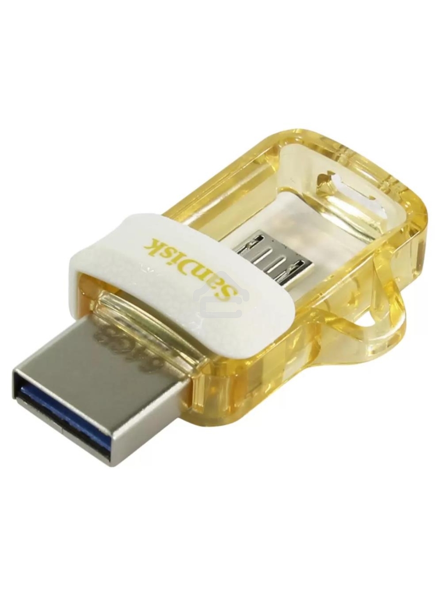 Флеш диск 64GB SanDisk Ultra Android Dual Drive OTG, m3.0/USB 3.0, White-Gold