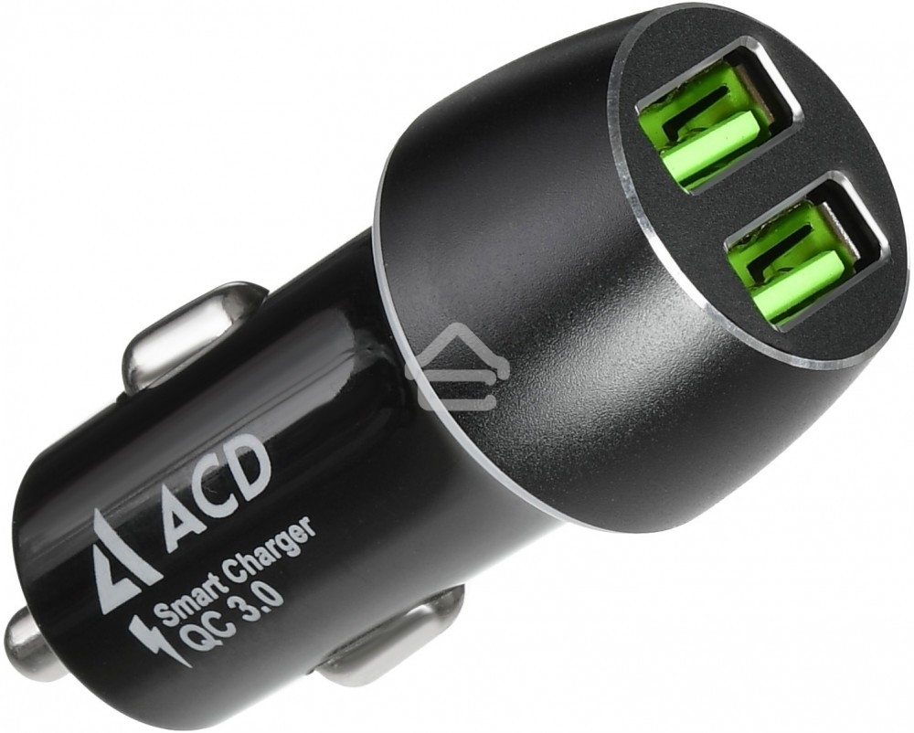 Автомобильное ЗУ ACD ACD-С362Q-V1B 36Вт, 2xUSB QC, 3.6~12В/3А RTL