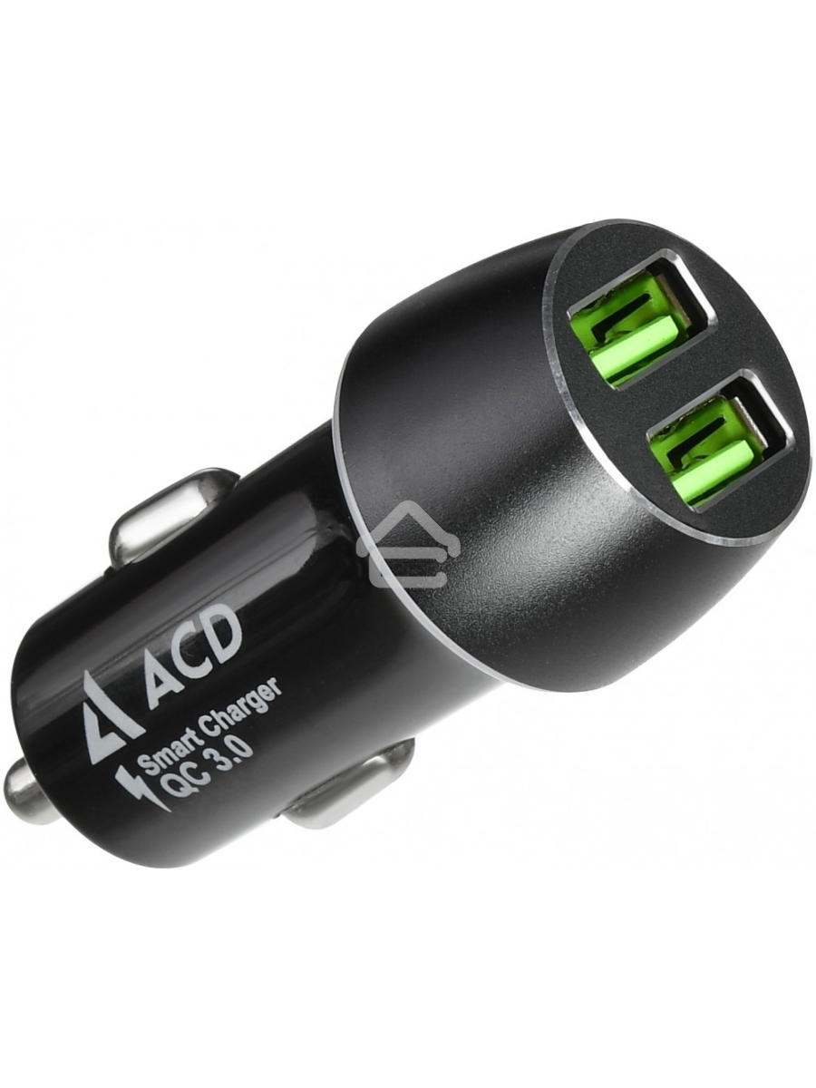 Автомобильное ЗУ ACD ACD-С362Q-V1B 36Вт, 2xUSB QC, 3.6~12В/3А RTL