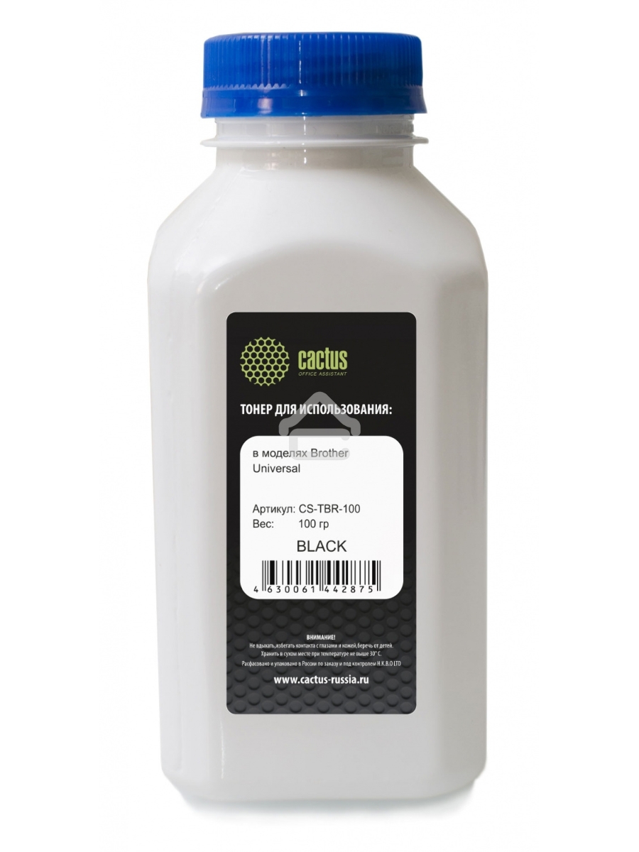 Тонер Cactus CS-TBR-100 черный (флакон 100гр) Universal toner для Brother