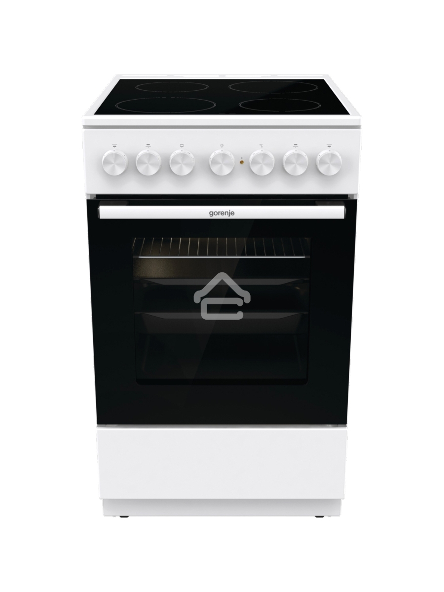 Плита электрическая Gorenje GEC5B41WG белый, конфорок 4 электрических, духовка 62 л, 50 см x 85 см x 59.4 см