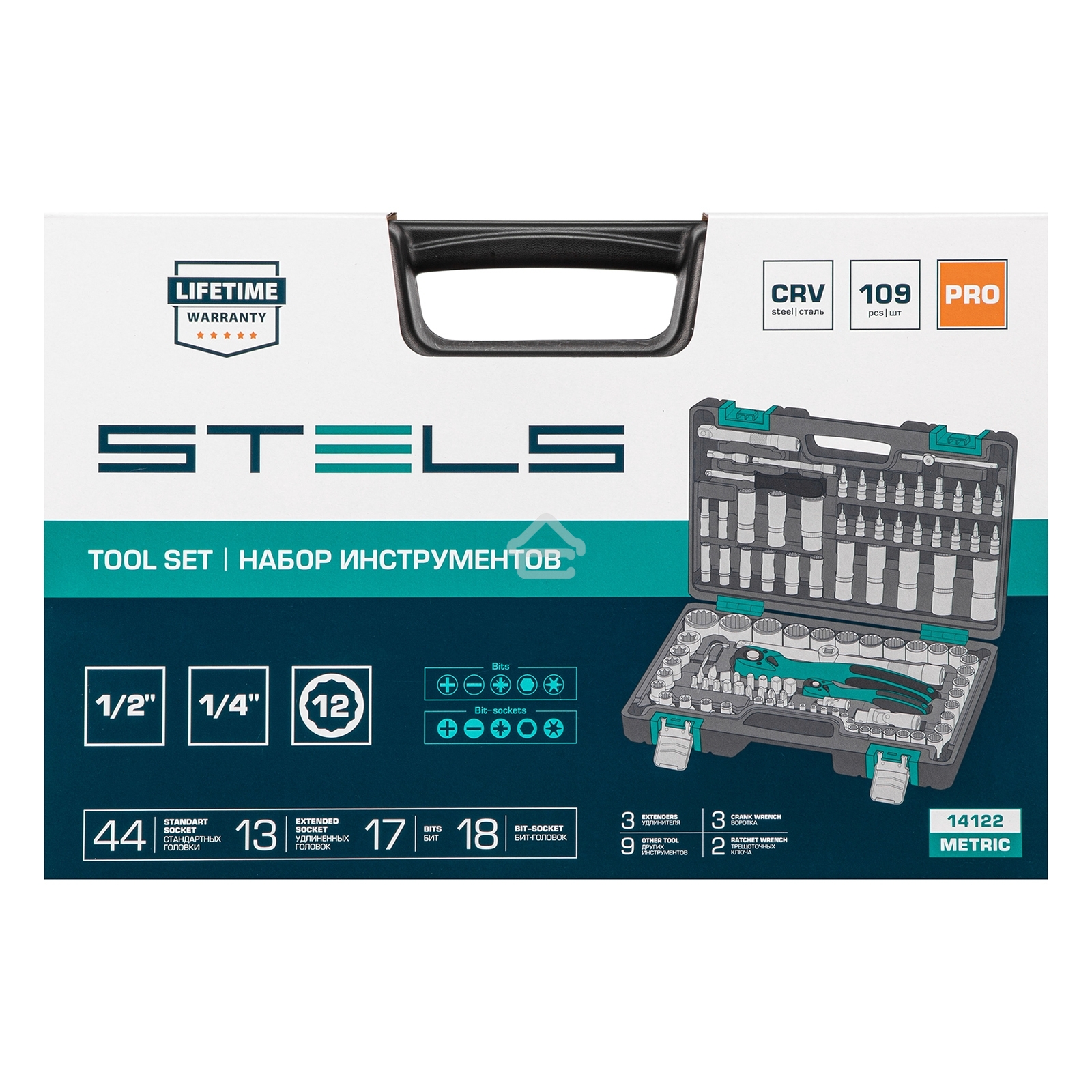 Набор инструментов STELS 14122 109 предметов 12-ганные головки