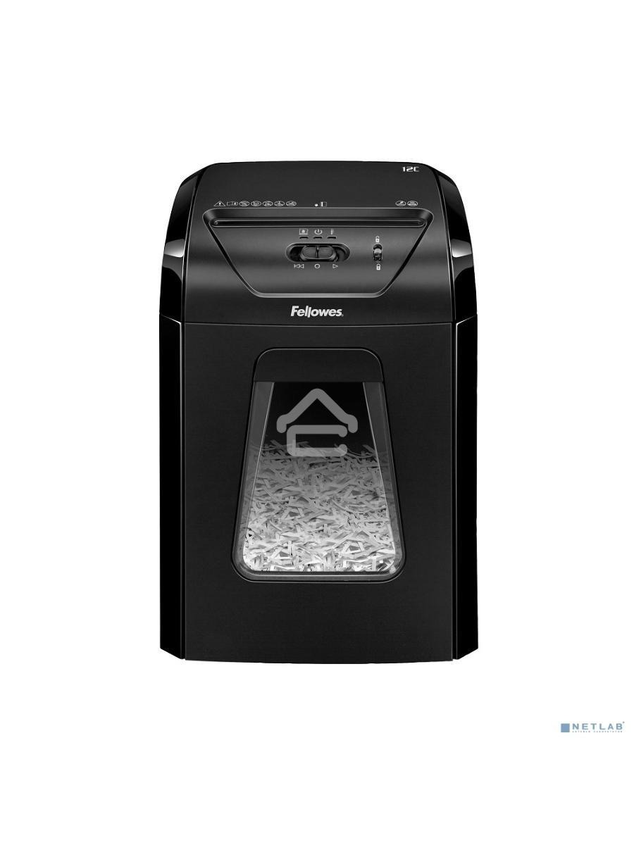 Шредер Fellowes PowerShred 12C FS-71201 {DIN P-4, 4х40мм, 12лст., 18лтр.,Safety Lock}