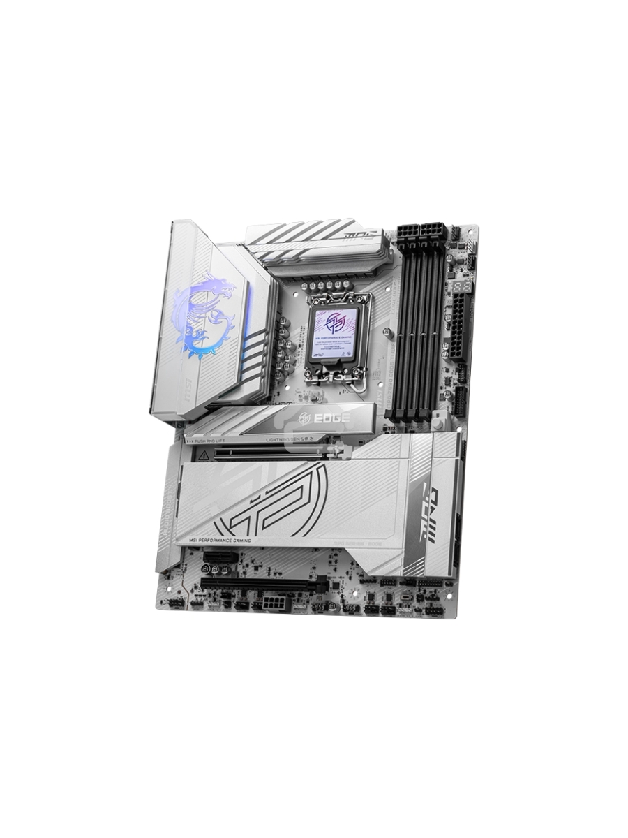 Материнская плата MSI MPG Z890 EDGE TI WIFI, LGA 1851, Intel Z890, 4xDDR5, 4xSATA, 5xM.2, 1xPCIe 5.0 x16, 1xPCIe 4.0 x4, 1xPCIe x1, 1xHDMI, 1x5Gb LAN, 1xUSB-A 2.0, 4xUSB-A 3.2 Gen 1, 4xUSB-A 3.2 Gen 2, 1xUSB-C 3.2 Gen 2, 2xUSB-C TB4, 2x3.5 мм, 7.1, ATX