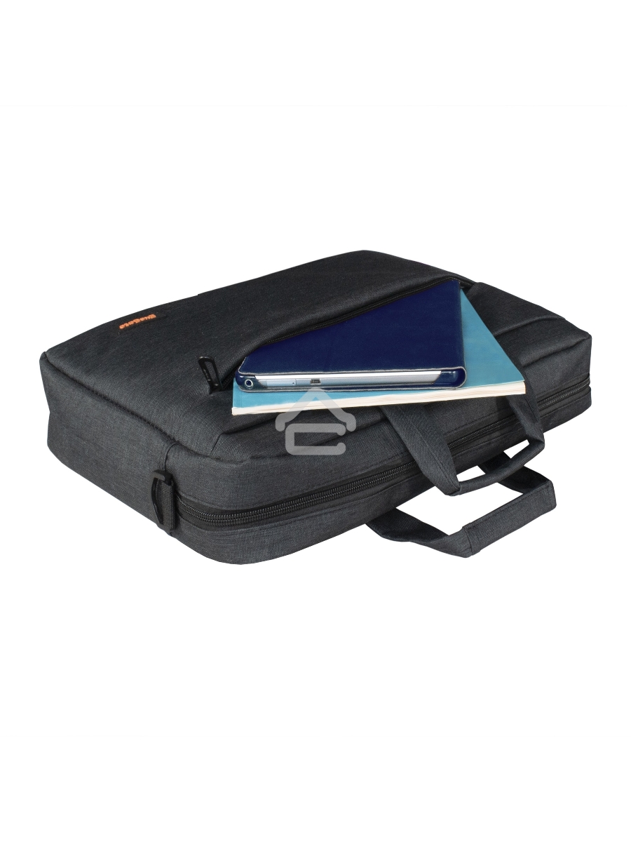 Сумка ExeGate Business ECC-045 Black, черная, полиэстер повышенной плотности 600D, 15.6