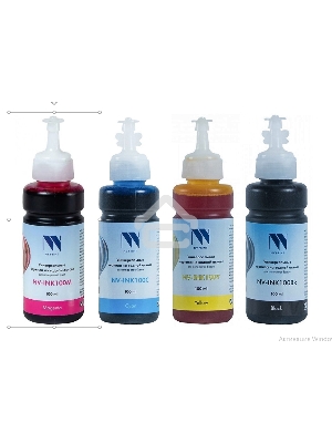 Чернила NV PRINT универсальные на водной основе для аппаратов Epson, комплект 4 цвета по 100 мл