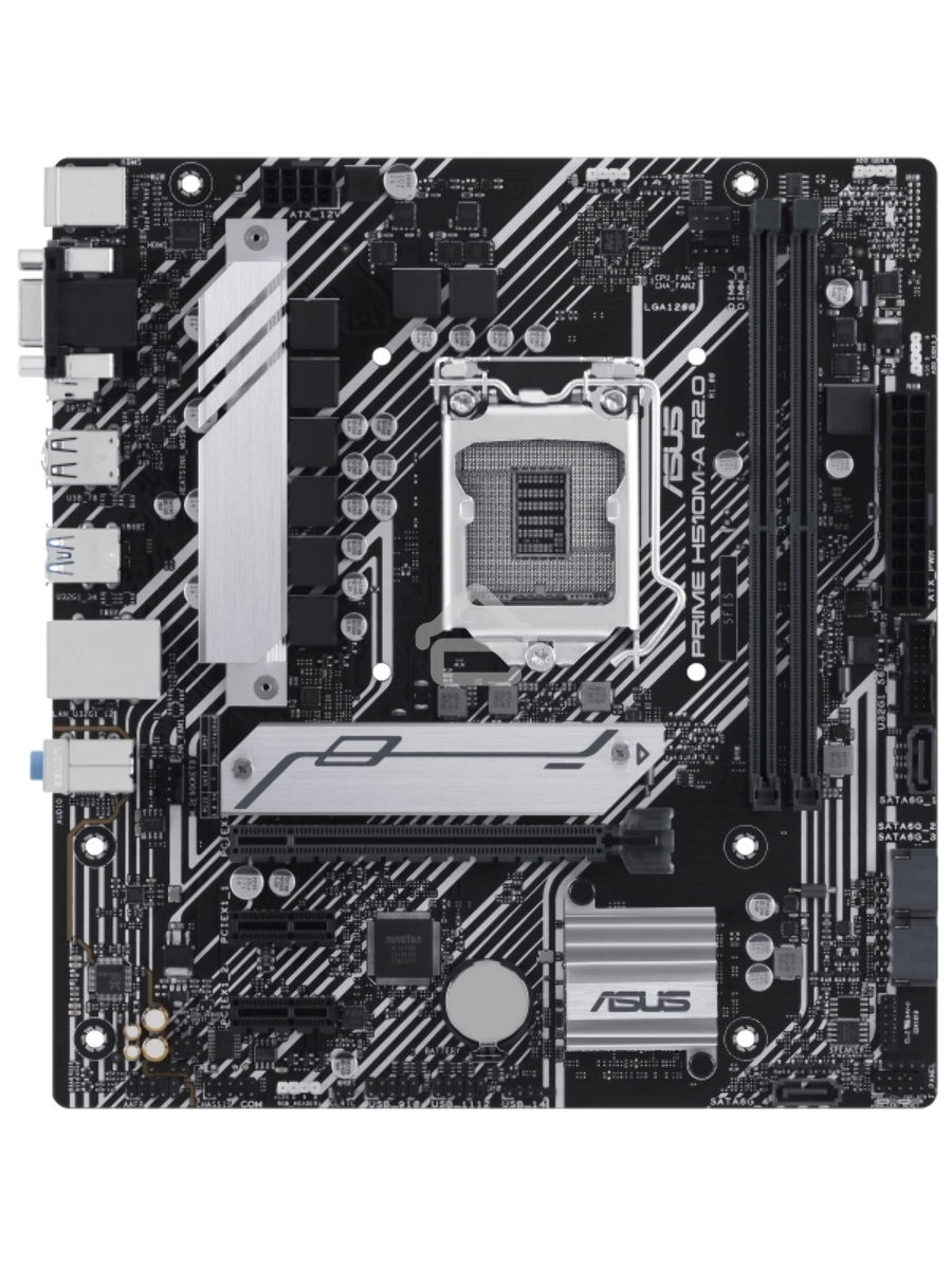Материнская плата ASUS PRIME H510M-A R2.0, LGA 1200, Intel H470, 2xDDR4, 4xSATA, 1xM.2, 1xPCI-E 4.0 x16, 2xPCI-E x1, 1xHDMI, 1xDP, 1xVGA, 4xUSB-A 3.2 Gen 1, 2xUSB-A 2.0, 1x 1Gb LAN, 3x3.5 мм, 7.1, Micro-ATX