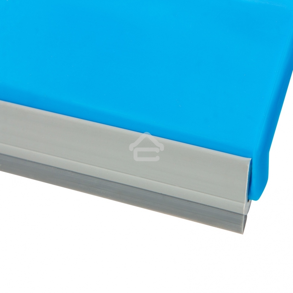 Набор: совок с кромкой 330x225 мм и щетка-сметка 285 мм, голубой, Home Palisad