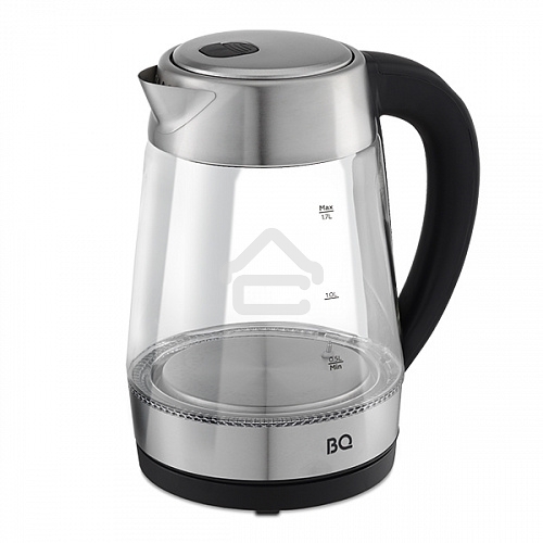 Чайник BQ KT1700G черный-сталь, 2200 Вт, 1,7 л